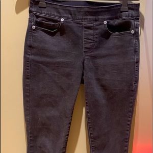 Black denim jean leggings